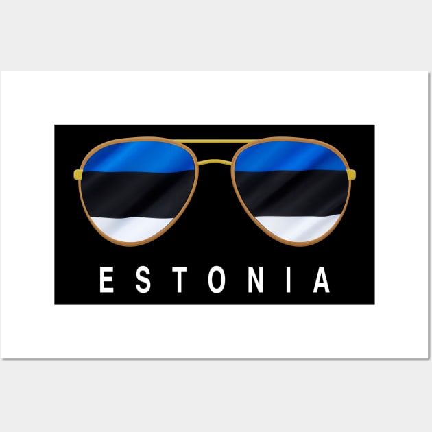 Estonia Sunglasses, Estonia Flag, Estonia gift , Estonian Wall Art by JayD World